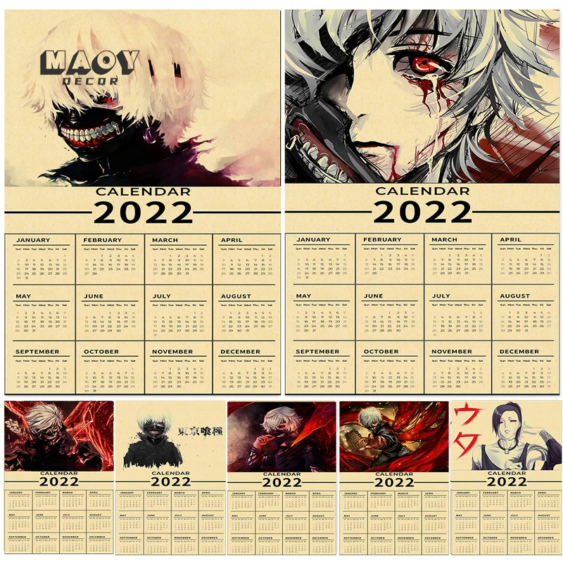 2022 Anime Calendar Tokyo Ghoul Posters Kraft Paper Prints Anime Home Decoration and Bar Poster Wall Art Sticker Streen Fashion
2022 Anime Calendar Tokyo Ghoul Posters Kraft Paper Prints Anime Home Decoration and Bar Poster Wall Art Sticker Streen Fashion