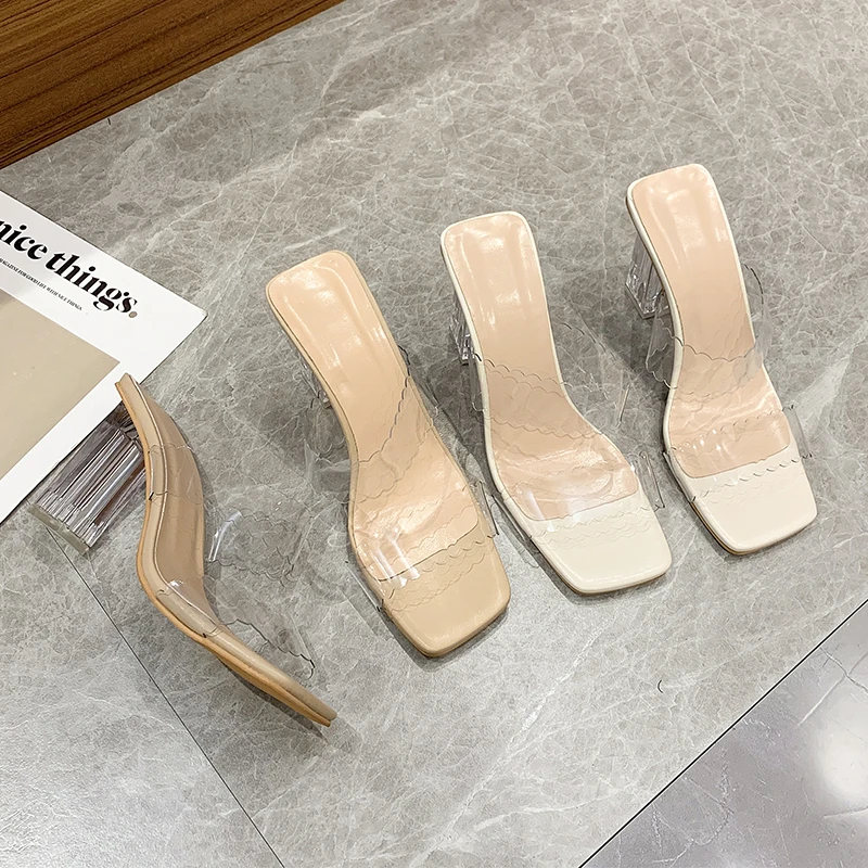 2022 Summer Women's High Heel Sandals PVC Wave Lace Up Shoes Open Toe High Heels Women's Sheer Slippers Heel Sheer Sandals
2022 Summer Women's High Heel Sandals PVC Wave Lace Up Shoes Open Toe High Heels Women's Sheer Slippers Heel Sheer Sandals
