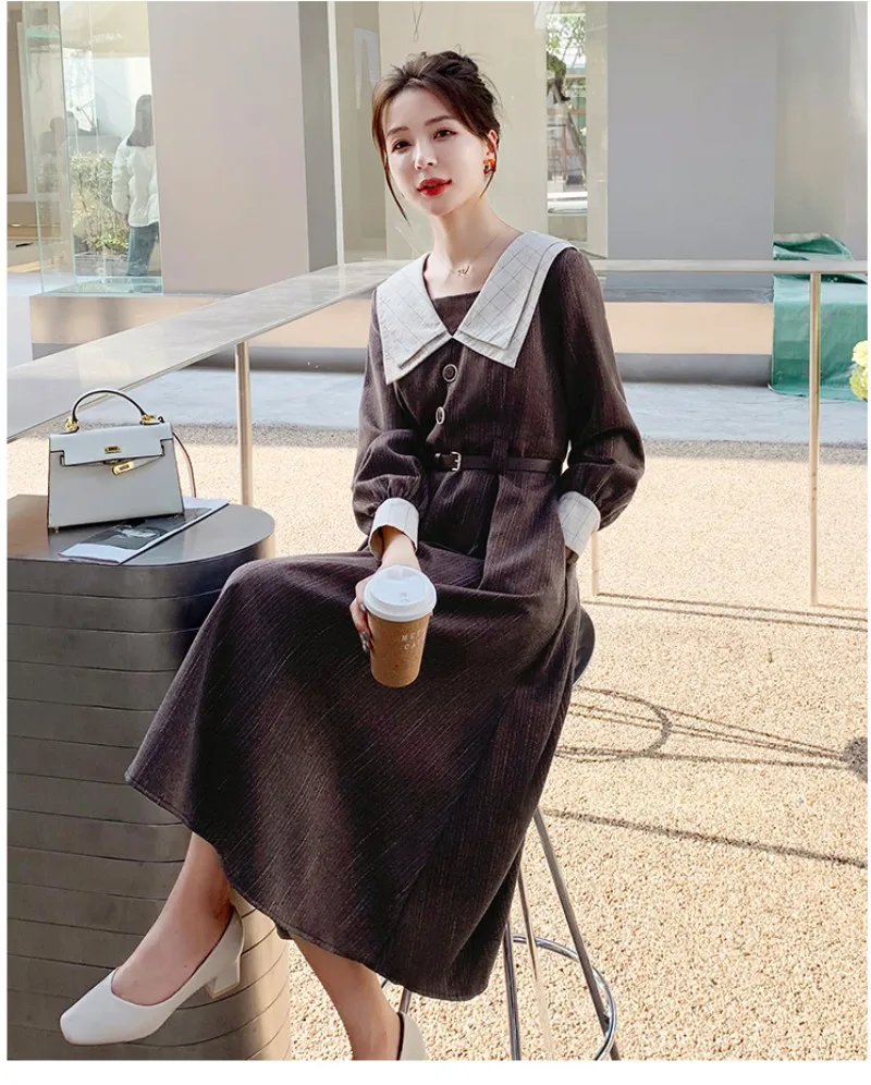2022 New Spring and Autumn Premium Coffee Retro Dress for Women Free Shipping
2022 New Spring and Autumn Premium Coffee Retro Dress for Women Free Shipping