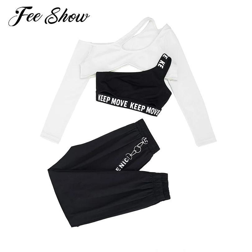 3Pcs Kids Girls Fashion Modern Dance Outfit Jazz Street Dance Suit Slant Shoulder Long Sleeve Top+Vest+Pants Set Hip Hop Clothes 
3Pcs Kids Girls Fashion Modern Dance Outfit Jazz Street Dance Suit Slant Shoulder Long Sleeve Top+Vest+Pants Set Hip Hop Clothes