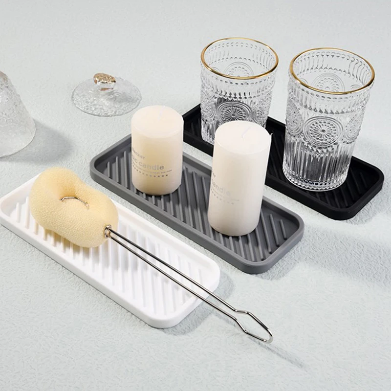 Silicone Brush Sponge Bottles Organizer Countertop Scrubber Sink Tray Soap Storage Holder Washstand Shelf Soap Dish
Silicone Brush Sponge Bottles Organizer Countertop Scrubber Sink Tray Soap Storage Holder Washstand Shelf Soap Dish
