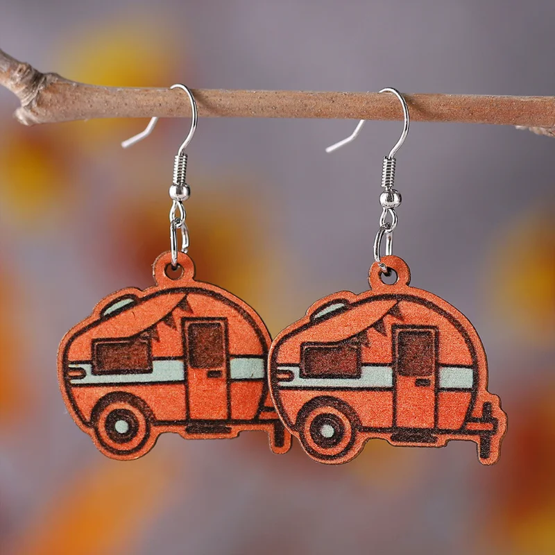 Travel Camping RV Dangle Earrings for Women Cool Creative Earring Cartoon Funny Fashion Wooden Pendant Jewelry Accessories New
Travel Camping RV Dangle Earrings for Women Cool Creative Earring Cartoon Funny Fashion Wooden Pendant Jewelry Accessories New
