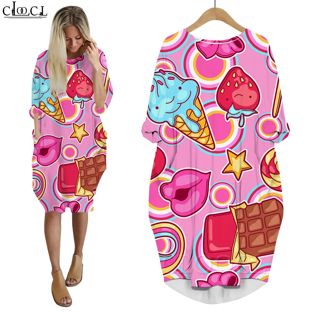 CLOOCL Mid Dresses Cartoon Cupcake Chocolate Strawberry Pattern Print Dress Autumn Sprint Wear Long Sleeve Female Kawaii Dresses
CLOOCL Mid Dresses Cartoon Cupcake Chocolate Strawberry Pattern Print Dress Autumn Sprint Wear Long Sleeve Female Kawaii Dresses