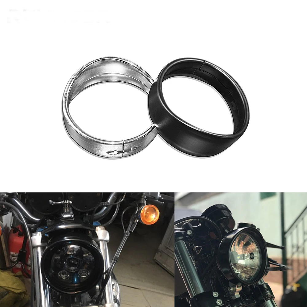 Motorcycle 5.75" Headlight Trim Ring Visor Style Headlamp Light Cover Chrome/Black For Harley Sportster XL 1200 883 VRSCB
Motorcycle 5.75" Headlight Trim Ring Visor Style Headlamp Light Cover Chrome/Black For Harley Sportster XL 1200 883 VRSCB