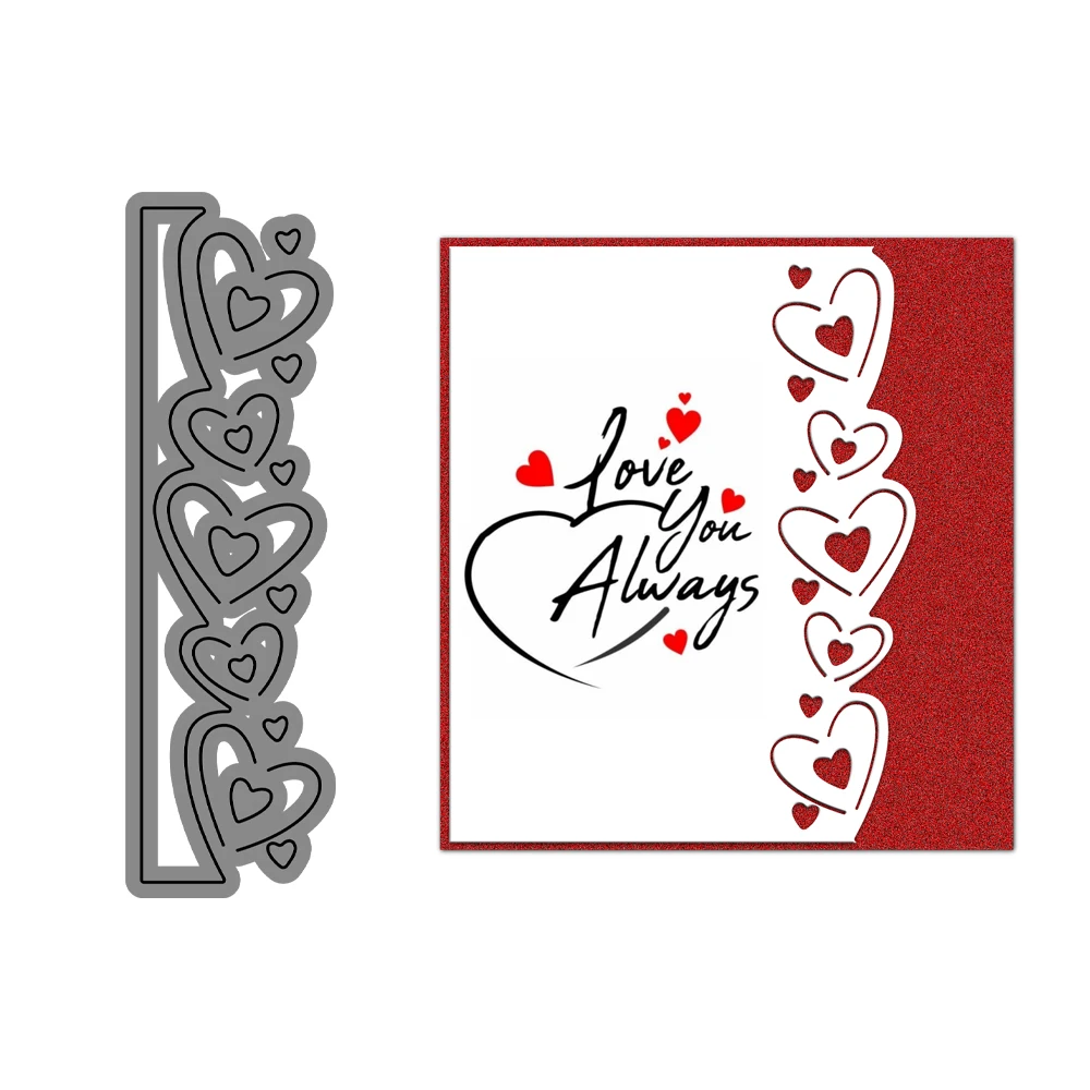 MangoCraft Hollow Hearts Border Cutting Dies DIY Scrapbooking Supplies Metal Cut Dies Knife Mold For Cards Albums Dairy Decor
MangoCraft Hollow Hearts Border Cutting Dies DIY Scrapbooking Supplies Metal Cut Dies Knife Mold For Cards Albums Dairy Decor
