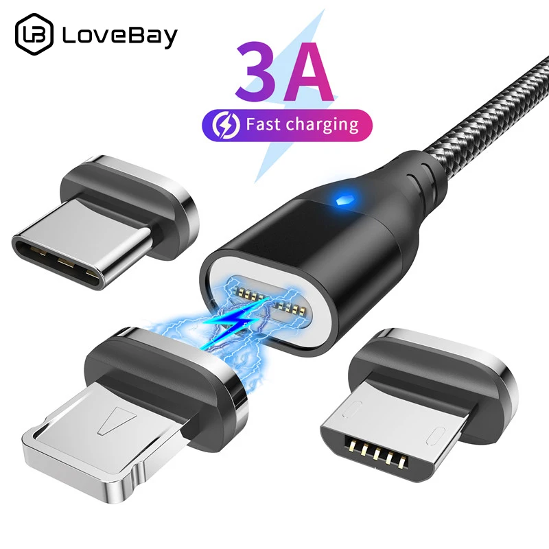 Lovebay Magnetic Cable Super Fast Charging USB TypeC Cable For Huawei Honor 3A Usb Cable for iPhone Samsung Xiaomi Magnet Charge
Lovebay Magnetic Cable Super Fast Charging USB TypeC Cable For Huawei Honor 3A Usb Cable for iPhone Samsung Xiaomi Magnet Charge