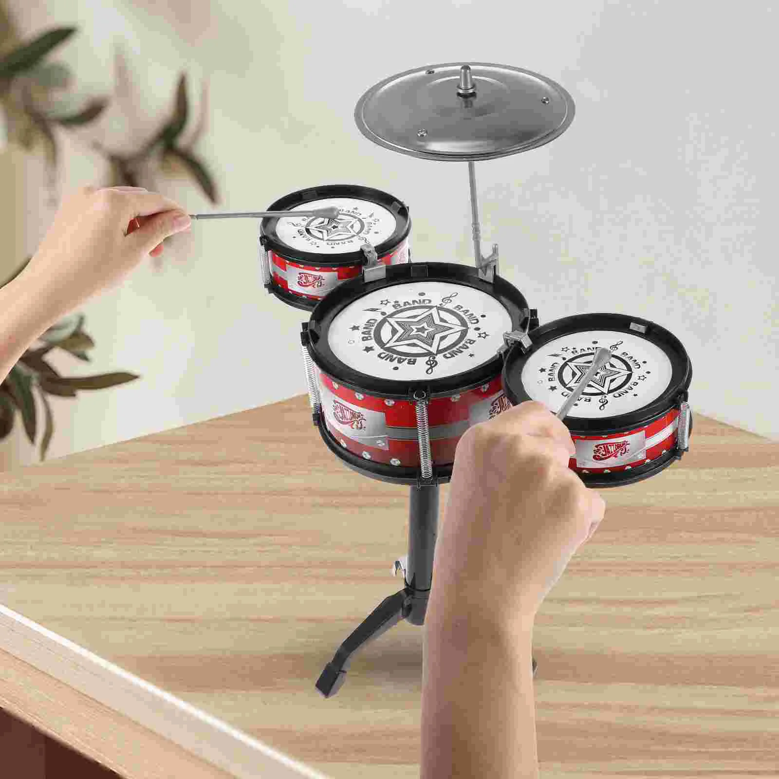 Kids/ Junior Drum Set Percussion Set Drum Set with 3 Drums Kids Educational Instruments- Red
Kids/ Junior Drum Set Percussion Set Drum Set with 3 Drums Kids Educational Instruments- Red