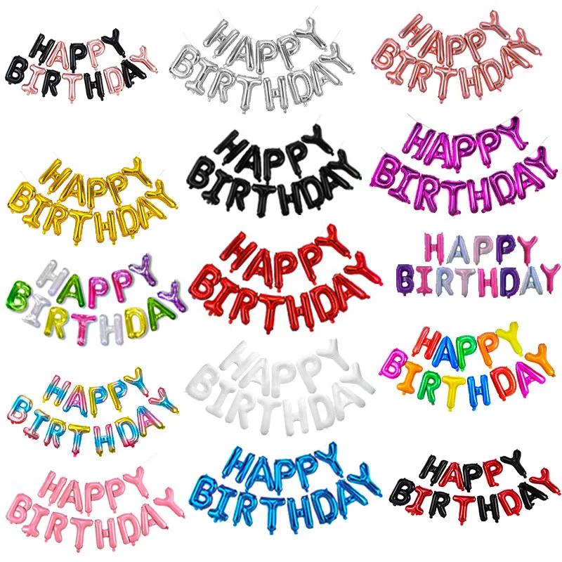 16-inch Happy Birthday Balloon English Letter Aluminum Film Balloon Set Children's Party Baby's birthday Site Layout Balloon
16-inch Happy Birthday Balloon English Letter Aluminum Film Balloon Set Children's Party Baby's birthday Site Layout Balloon