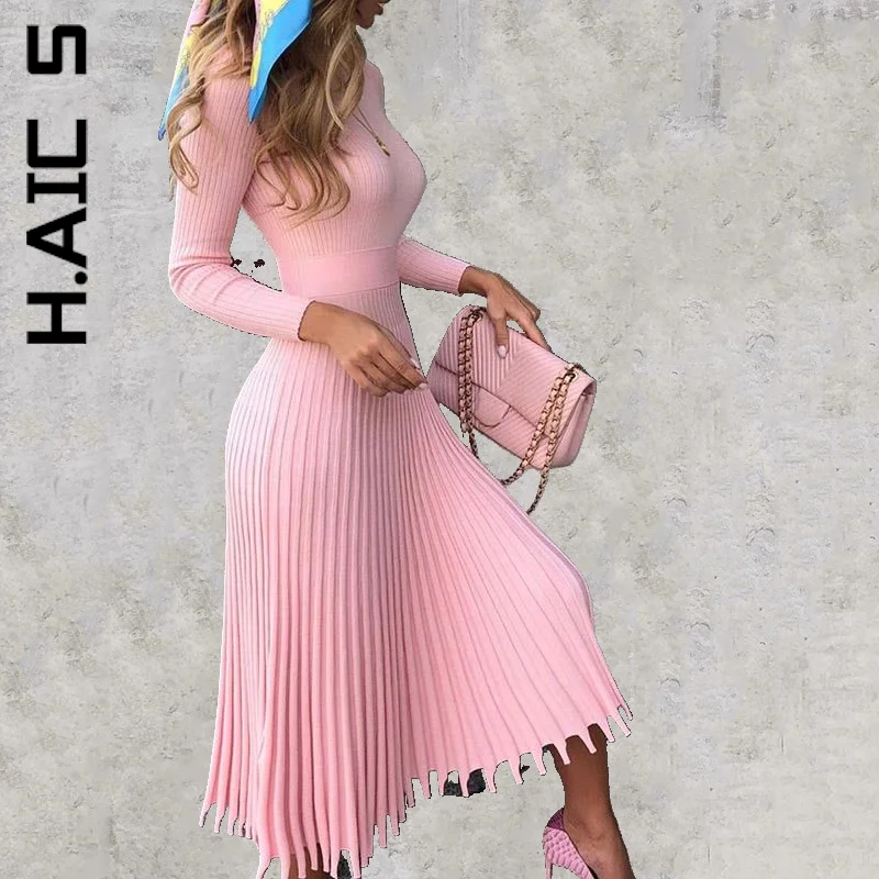 H.Aic S Women Dress Fashion Long Sleeve Chic Elegant Robe Maxi Dress Party Dresses Knitted Pink Tassel Dresses Woman Vestidos
H.Aic S Women Dress Fashion Long Sleeve Chic Elegant Robe Maxi Dress Party Dresses Knitted Pink Tassel Dresses Woman Vestidos