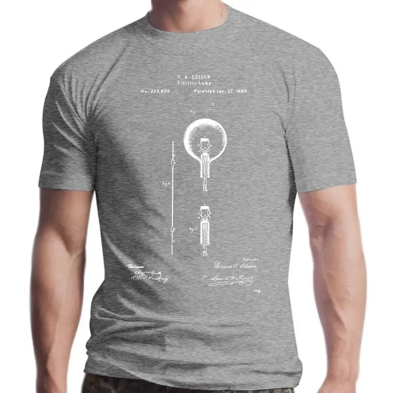 New Light Bulb Patent T-Shirt. Edison Invention Shirt 100% Soft Cotton Comfy Tee 
New Light Bulb Patent T-Shirt. Edison Invention Shirt 100% Soft Cotton Comfy Tee