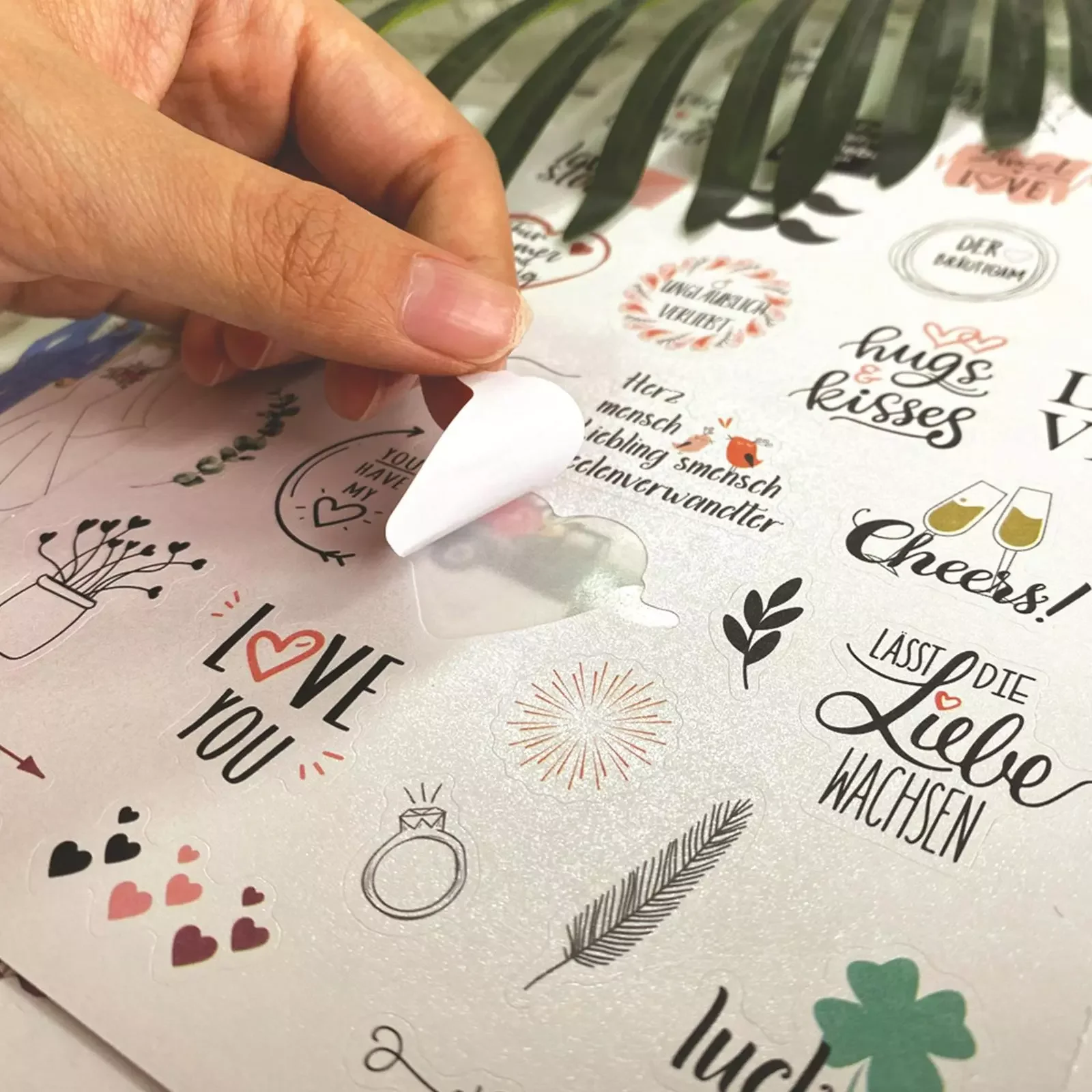 4/5 Stickers Wedding Bliss Stickers Waterproof Removable Flat Sticker Love Sticker Engagement Package Leaves Eucalyptus Pattern
4/5 Stickers Wedding Bliss Stickers Waterproof Removable Flat Sticker Love Sticker Engagement Package Leaves Eucalyptus Pattern