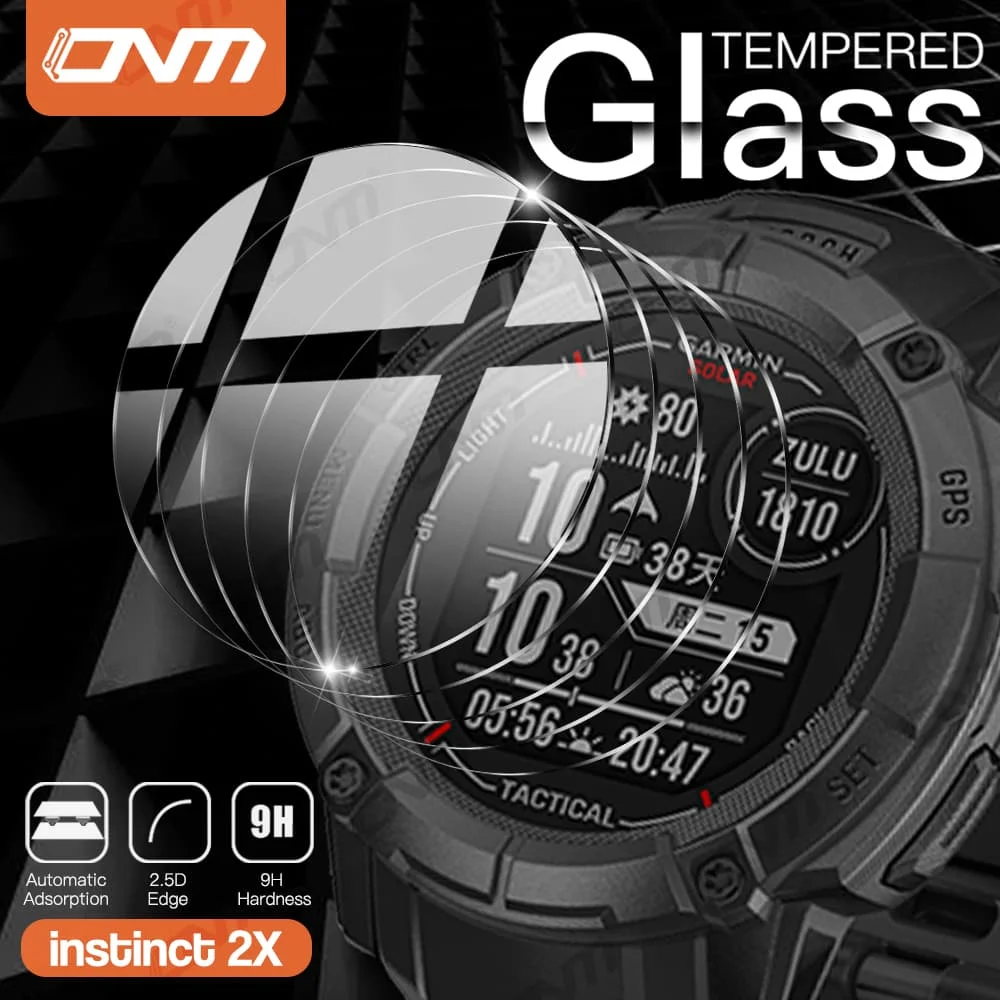 

9H Premium Tempered Glass for Garmin instinct 2X Solar Tactical Smart Watch Clear HD Screen Anti-scratch Protective Film