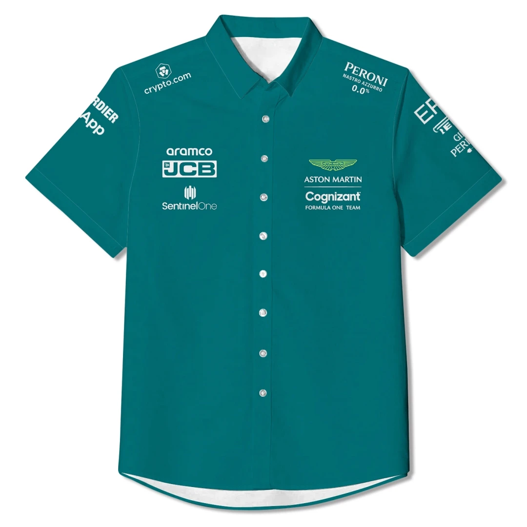 2023 Fashion Cardigan Button Top Aston Martin Alonso Polo Shirt F1, Formula 1 Uniform Casual Wear For Fans
2023 Fashion Cardigan Button Top Aston Martin Alonso Polo Shirt F1, Formula 1 Uniform Casual Wear For Fans