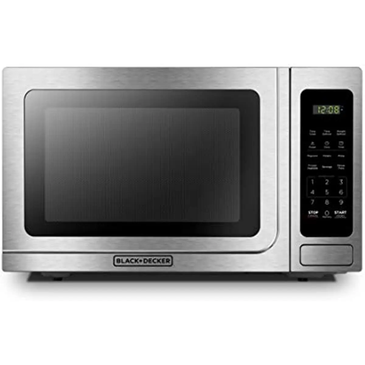 BLACK+DECKER EM036AB14 Digital Microwave Oven Turntable Push-Button Door 1.4 Cu.ft 
BLACK+DECKER EM036AB14 Digital Microwave Oven Turntable Push-Button Door 1.4 Cu.ft