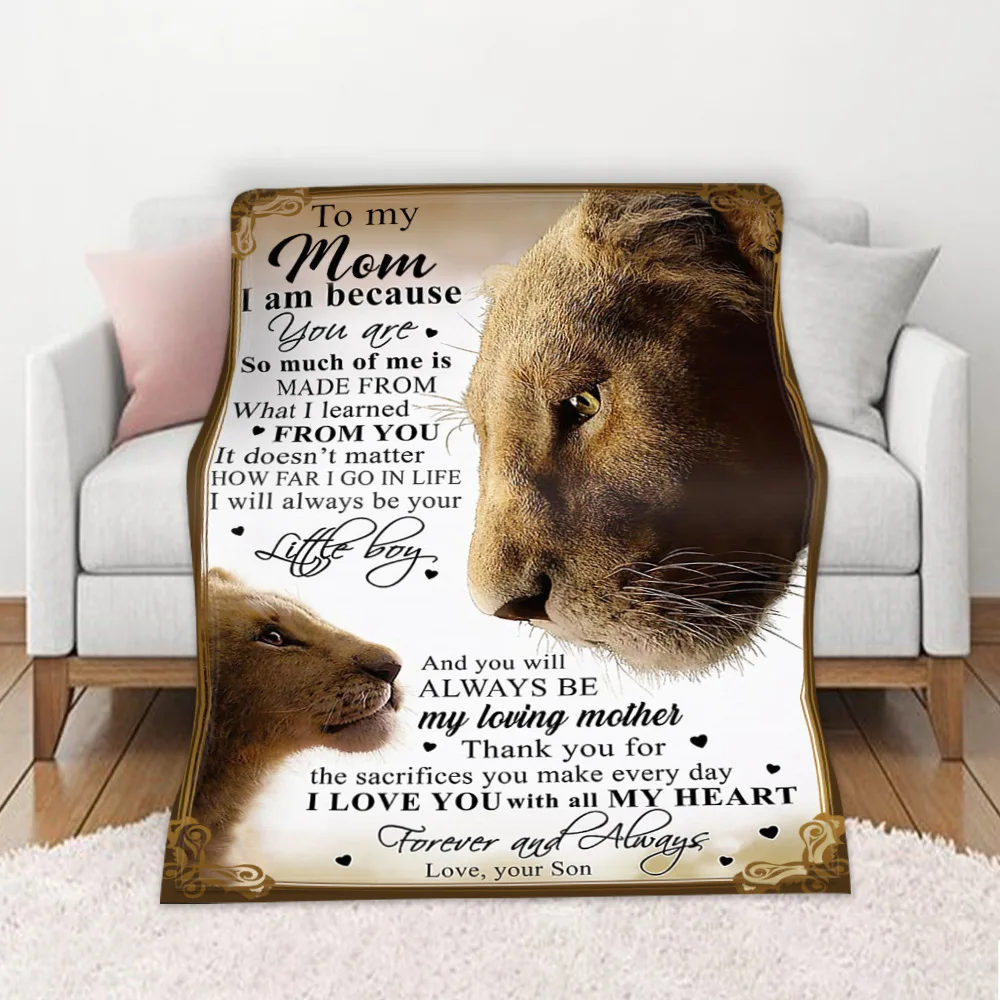 Envelope Letter Blanket To Mom Loving Gift Animal Lion Printed Flannel Soft Fleece Throw Blankets for Beds Sofa Quilt Nap Cover
Envelope Letter Blanket To Mom Loving Gift Animal Lion Printed Flannel Soft Fleece Throw Blankets for Beds Sofa Quilt Nap Cover