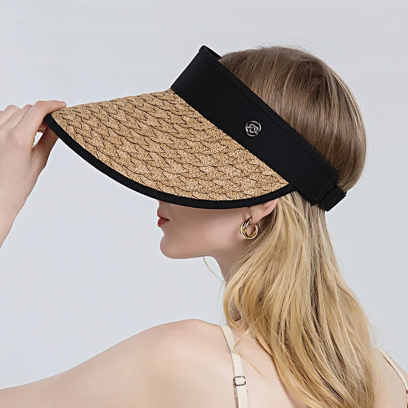 Fashion Foldable Sun Hat Cap Female Summer Casual Anti UV Cycling Tennis Visor Hat Straw Empty Top Hats for Women Visera Mujer
Fashion Foldable Sun Hat Cap Female Summer Casual Anti UV Cycling Tennis Visor Hat Straw Empty Top Hats for Women Visera Mujer
