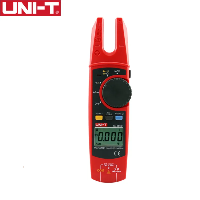 UNI-T UT256B Digital True RMS Fork Auto Multimeter 200A AC DC Current Clamp Meters NCV Tester Voltmeter Ohm Cap Auto Range More
UNI-T UT256B Digital True RMS Fork Auto Multimeter 200A AC DC Current Clamp Meters NCV Tester Voltmeter Ohm Cap Auto Range More