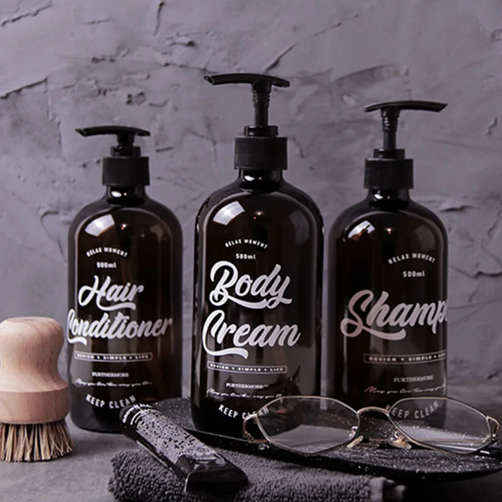 500ml Boston Brown Glass Storage Bottle Shampoo Hair Conditioner Sub-bottle Nordic Bath Hand Washing Body Cream Bottles
500ml Boston Brown Glass Storage Bottle Shampoo Hair Conditioner Sub-bottle Nordic Bath Hand Washing Body Cream Bottles