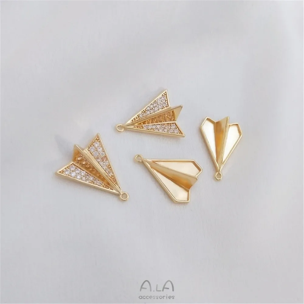 14K gold bag color preserving inlaid zircon fashion aircraft pendant handmade DIY bracelet necklace headpiece Pendant
14K gold bag color preserving inlaid zircon fashion aircraft pendant handmade DIY bracelet necklace headpiece Pendant