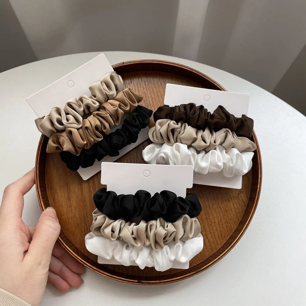 3Pcs/Set Satin Hair Scrunchies Set Vintage Solid Color Elastic Hair Bands Ponytail Hair Rope Fashion Hair Accessories For Girls
3Pcs/Set Satin Hair Scrunchies Set Vintage Solid Color Elastic Hair Bands Ponytail Hair Rope Fashion Hair Accessories For Girls