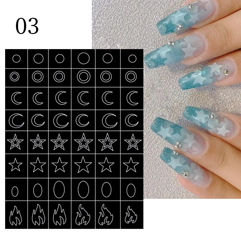 1PCS 3D Hollow Out Stars Crescent Moon Butterfly Nail Stickers Nail Parts Hot Gold Blocks Nail Art Decals Nail Art Supplies
1PCS 3D Hollow Out Stars Crescent Moon Butterfly Nail Stickers Nail Parts Hot Gold Blocks Nail Art Decals Nail Art Supplies