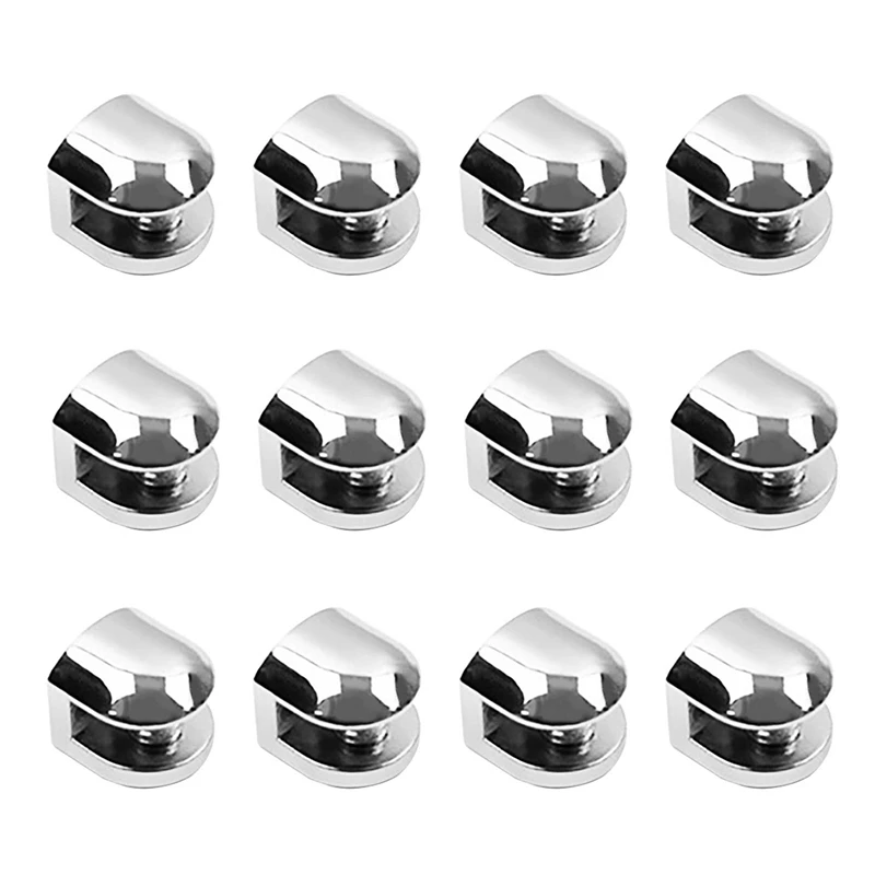 12Pcs Glass Brackets Adjustable Zinc Alloy Glass Clip Shelf Clamp Holder Flat Back Mount Holder for Staircase Handrail
12Pcs Glass Brackets Adjustable Zinc Alloy Glass Clip Shelf Clamp Holder Flat Back Mount Holder for Staircase Handrail