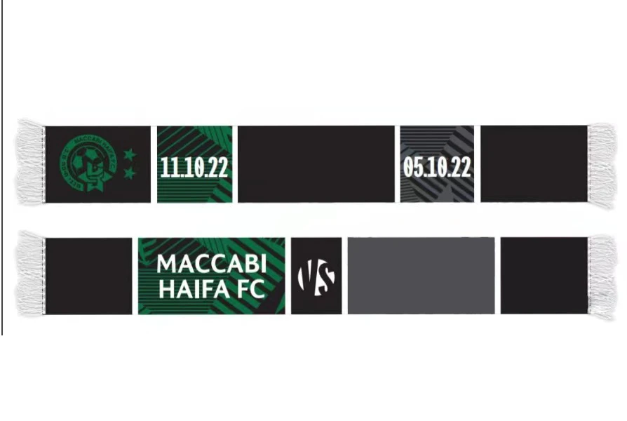 Шарф для фанатов Maccabi Haifa FC, размер 145*18 см, двусторонний вязаный
Шарф для фанатов Maccabi Haifa FC, размер 145*18 см, двусторонний вязаный