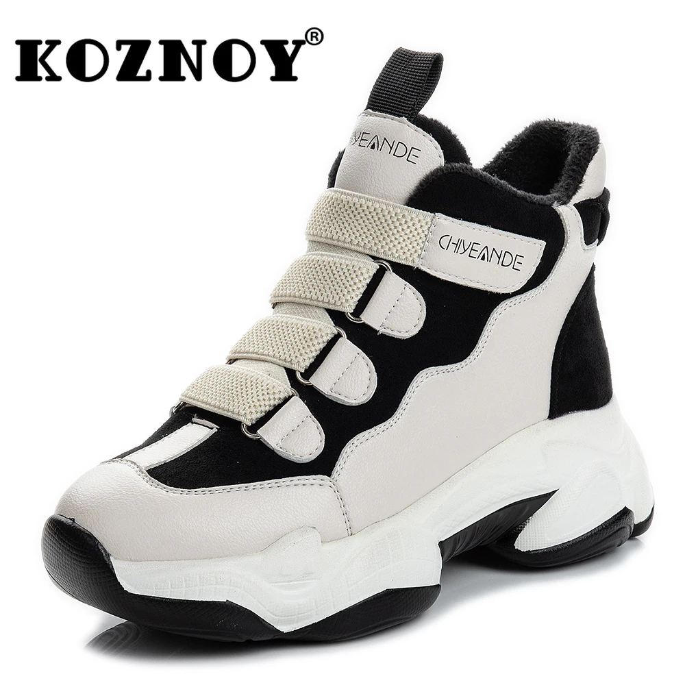 Koznoy 7CM Suede Leather Platform Wedge Women Ankle Boots 7cm Heel Warm Winter Shoes Booties Hook Loop High Top Sneakers
Koznoy 7CM Suede Leather Platform Wedge Women Ankle Boots 7cm Heel Warm Winter Shoes Booties Hook Loop High Top Sneakers