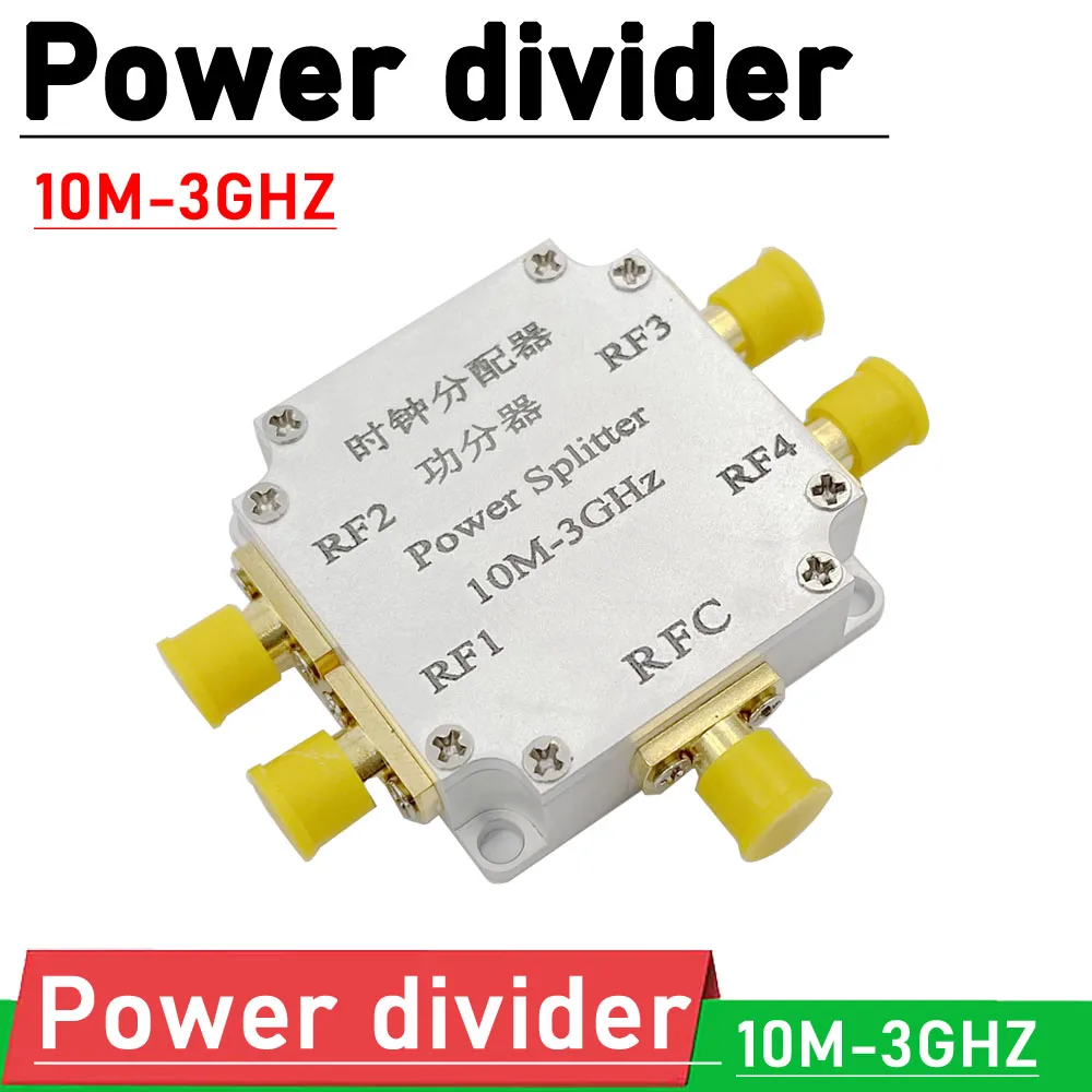RF power divider 10MHZ-3GHZ clock divider power divider 1 TO 4 FOR Ham Radio Amplifier
RF power divider 10MHZ-3GHZ clock divider power divider 1 TO 4 FOR Ham Radio Amplifier