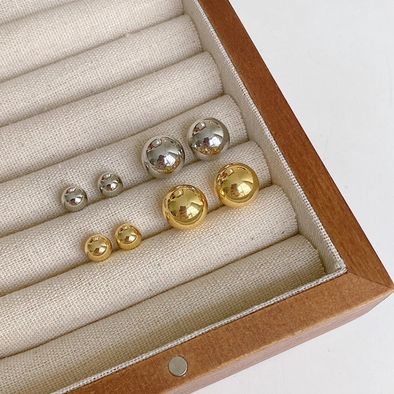 Modern Jewelry Round Ball Earrings Simply Design Classic Hot Sale Golden Silvery Bead Post Stud Earrings For Women Girl Gifts
Modern Jewelry Round Ball Earrings Simply Design Classic Hot Sale Golden Silvery Bead Post Stud Earrings For Women Girl Gifts