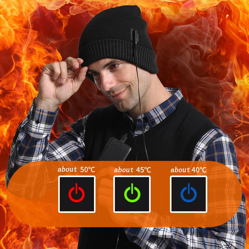 Smart Usb Charging Heating Cap Men's Winter Warm Cap Outdoor Cold Proof Cap Women's Knitting Heating Cap 3 Color
Smart Usb Charging Heating Cap Men's Winter Warm Cap Outdoor Cold Proof Cap Women's Knitting Heating Cap 3 Color