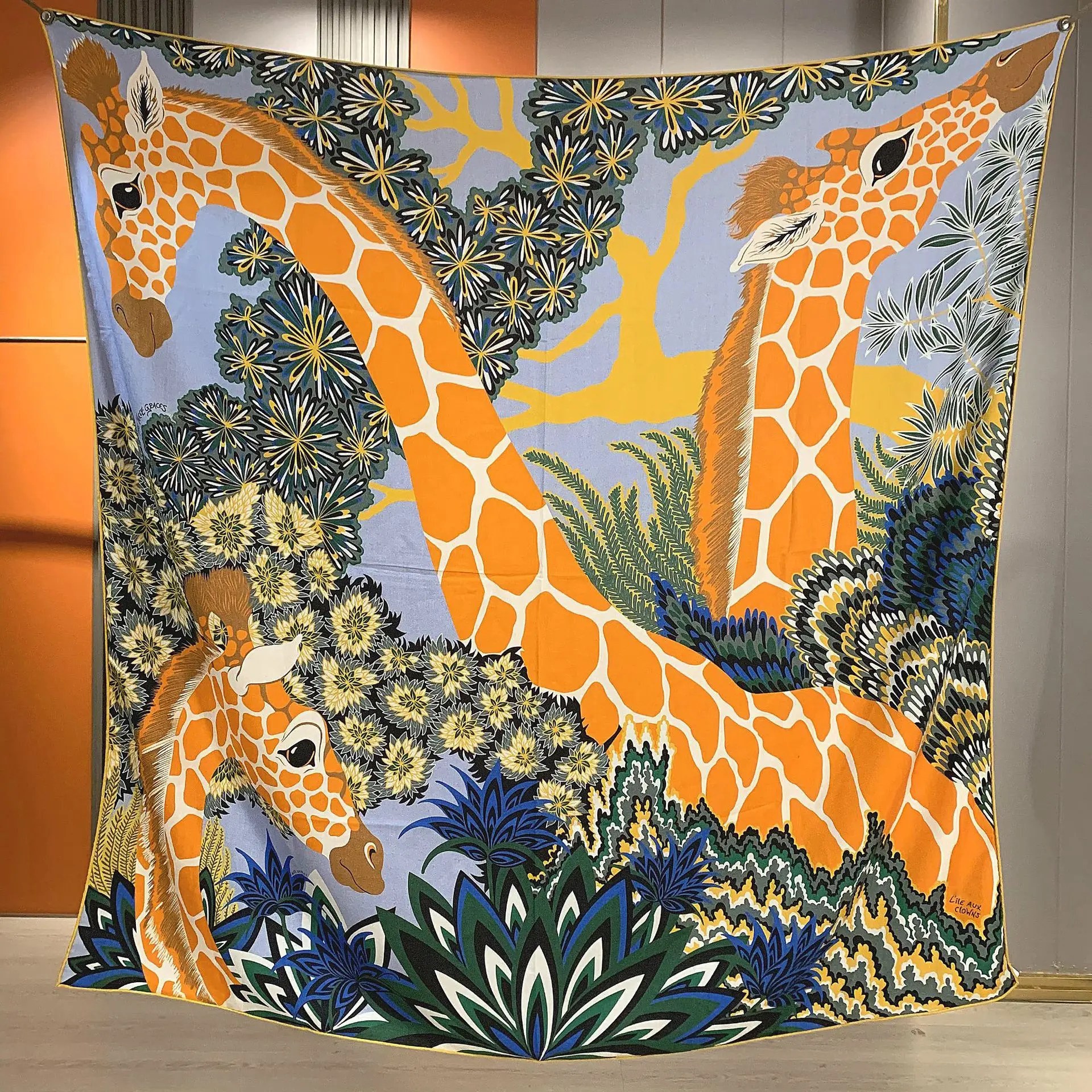 Giraffe Print Winter Designer Scarf Stole Women Luxury Cashmere Silk Scarfs Winter Accessories 140 Hand Rolled Edge
Giraffe Print Winter Designer Scarf Stole Women Luxury Cashmere Silk Scarfs Winter Accessories 140 Hand Rolled Edge