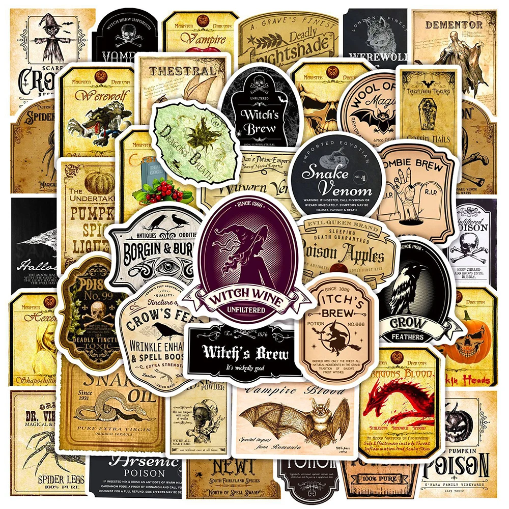 10/30/50pcs Vintage Horror Gothic Witch Halloween Stickers Skateboard Phone Motorcycle Laptop Guitar Car Waterproof Sticker Toy
10/30/50pcs Vintage Horror Gothic Witch Halloween Stickers Skateboard Phone Motorcycle Laptop Guitar Car Waterproof Sticker Toy