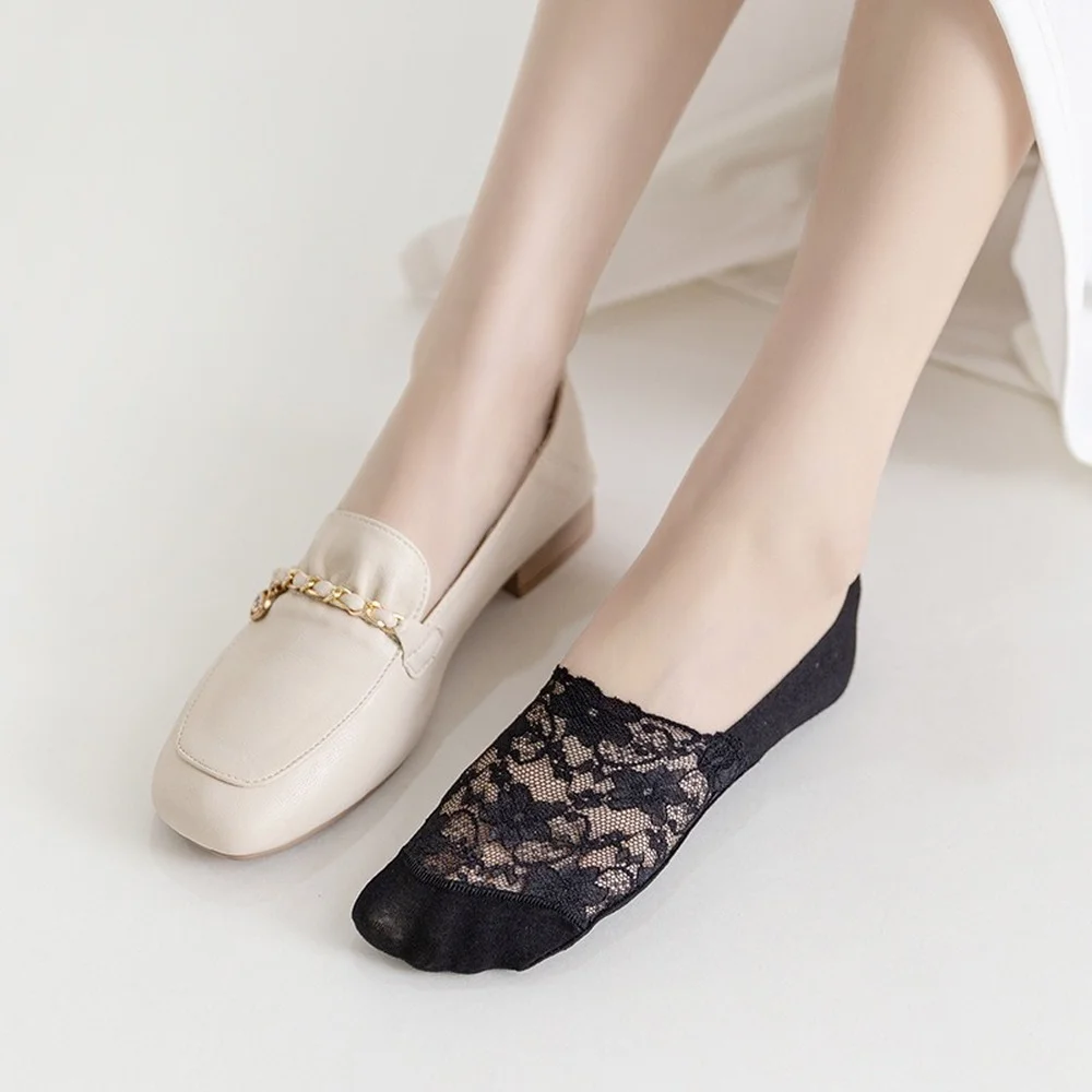 New Sexy Lace Mesh Breathable Woman Socks Summer Thin Low Cut Boat Socks Cotton Bottom Silicone Non-slip Invisible No Show Socks
New Sexy Lace Mesh Breathable Woman Socks Summer Thin Low Cut Boat Socks Cotton Bottom Silicone Non-slip Invisible No Show Socks