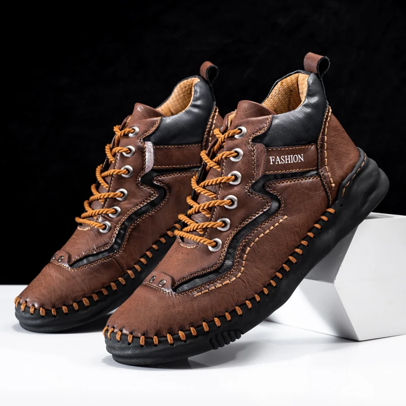 Men Boots Classic Fashion Motorcycle Leather Casual Comfortable Winter Driving Shoes Flats Ankle Leisure Trend Hiking Outdoor
Men Boots Classic Fashion Motorcycle Leather Casual Comfortable Winter Driving Shoes Flats Ankle Leisure Trend Hiking Outdoor