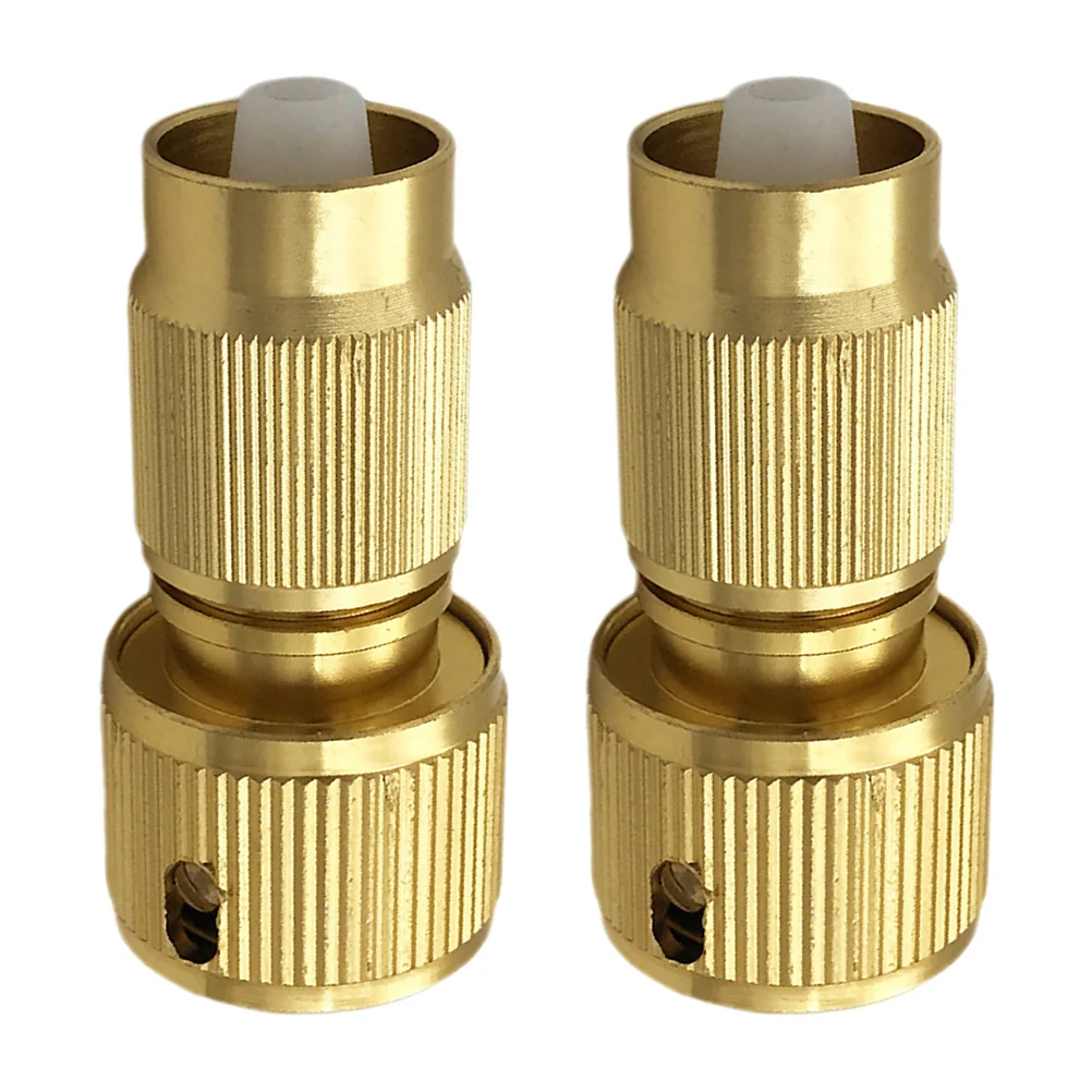 2pcs Quick Connector Golden Aluminum Alloy Sturdy Durable Prime Fittings Quick Connector for Garden Hose
2pcs Quick Connector Golden Aluminum Alloy Sturdy Durable Prime Fittings Quick Connector for Garden Hose