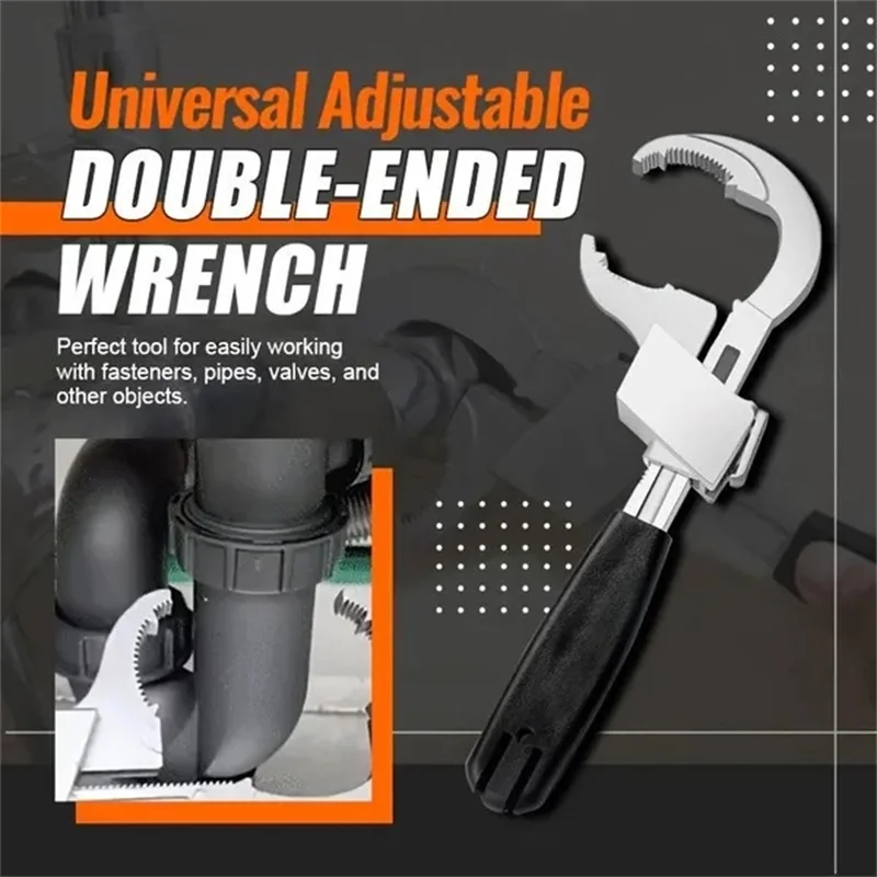 Adjustable Wrench Universal Double Ended Wrench Aluminium Alloy Open End Spanner Bathroom Plumbing Faucet And Sink Repair Tool
Adjustable Wrench Universal Double Ended Wrench Aluminium Alloy Open End Spanner Bathroom Plumbing Faucet And Sink Repair Tool
