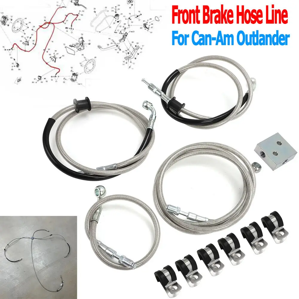Передний тормозной шланг 705601519, 705601058, 705601122 для Can-Am Outlander 450 570 650 800 850 1000/R 2012-2023
Передний тормозной шланг 705601519, 705601058, 705601122 для Can-Am Outlander 450 570 650 800 850 1000/R 2012-2023