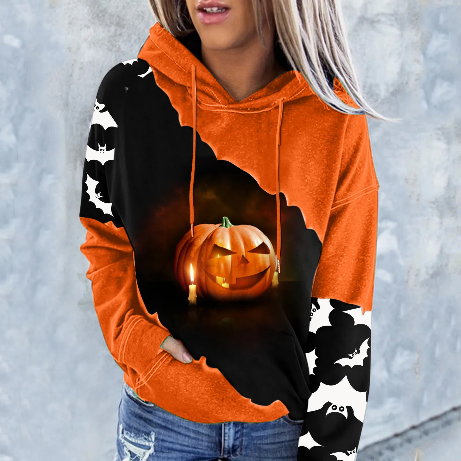 Womens Halloween Print Hoodie Fall Fashion Casual Drawstring Sweatshirt Sweatshirt Sweater Vest Women
Womens Halloween Print Hoodie Fall Fashion Casual Drawstring Sweatshirt Sweatshirt Sweater Vest Women