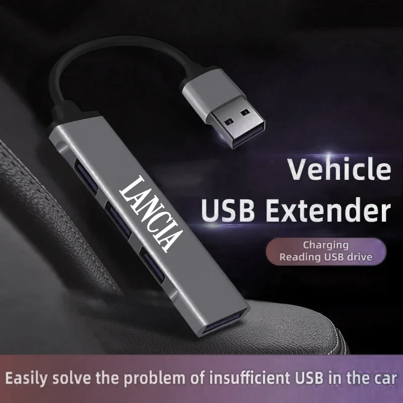 Автомобильный 4-портовый USB-концентратор высокоскоростной мульти-сплиттер типа C