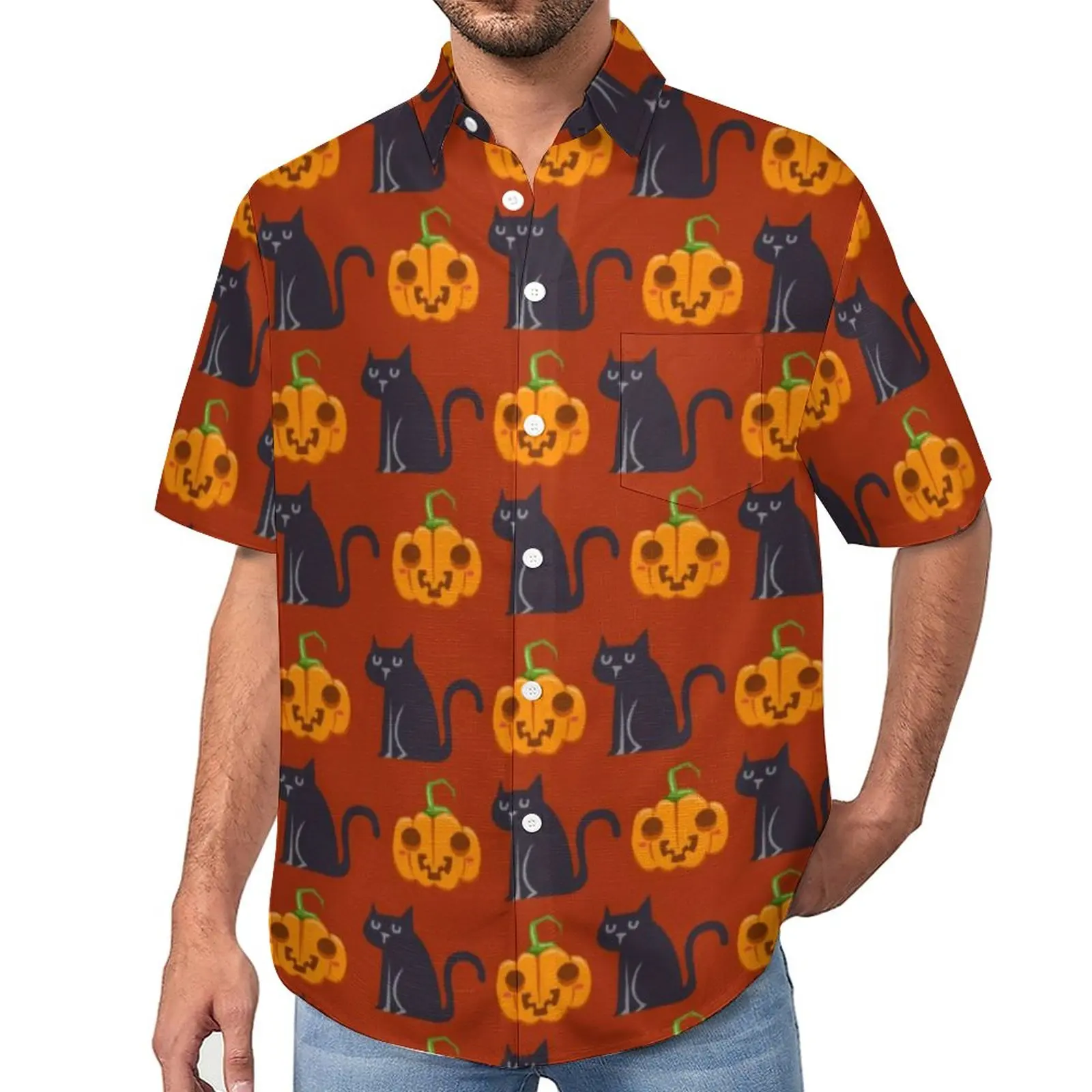 Halloween Cats Casual Shirts Cute Pumpkins Print Beach Shirt Hawaiian Retro Blouses Men Pattern Plus Size 3XL 4XL
Halloween Cats Casual Shirts Cute Pumpkins Print Beach Shirt Hawaiian Retro Blouses Men Pattern Plus Size 3XL 4XL