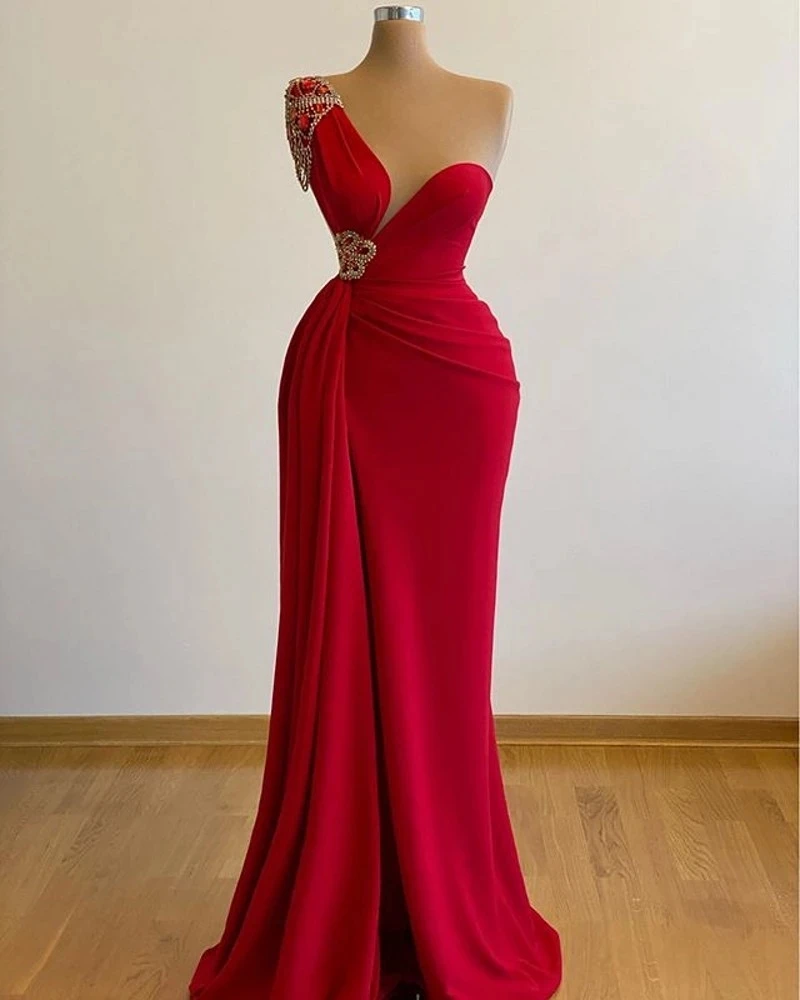 2023 Simple Red Evening Dresses Turkish Arabic Cheap Party Dress Gowns Custom Made Satin Long Mermaid Prom Robe De Soiree Vestid
2023 Simple Red Evening Dresses Turkish Arabic Cheap Party Dress Gowns Custom Made Satin Long Mermaid Prom Robe De Soiree Vestid