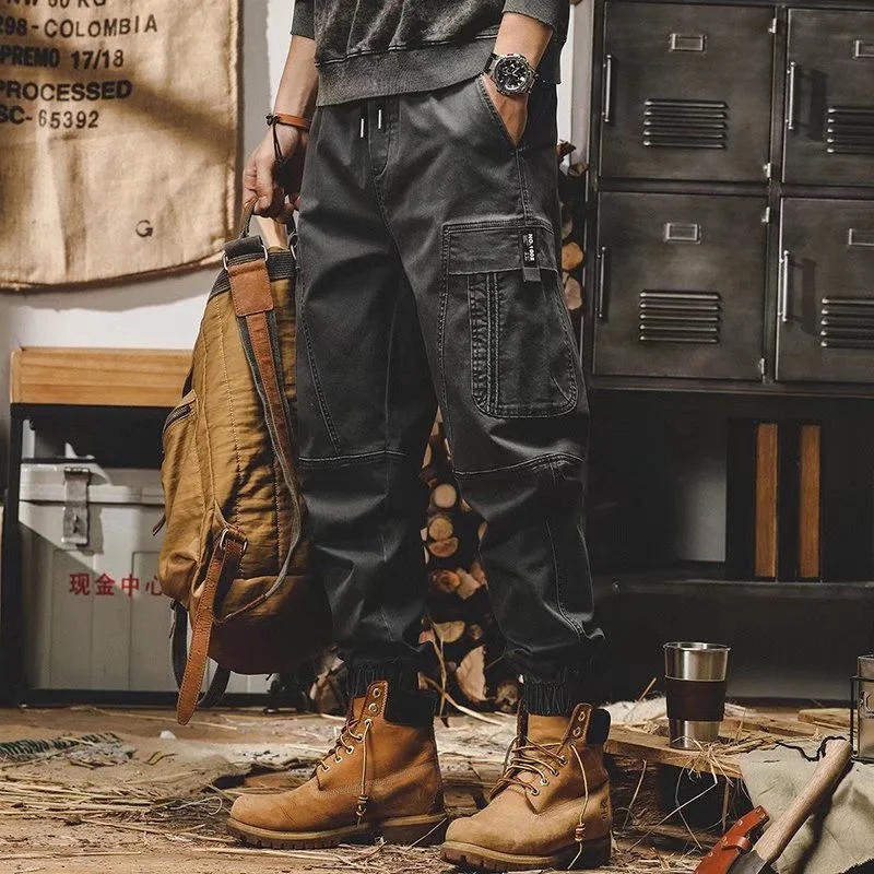 Khaki Cargo Pants Men Drawstring Ankle Length 9 Part Trousers Streetwear Fashion Cotton Pants Men Casual Work Pants
Khaki Cargo Pants Men Drawstring Ankle Length 9 Part Trousers Streetwear Fashion Cotton Pants Men Casual Work Pants