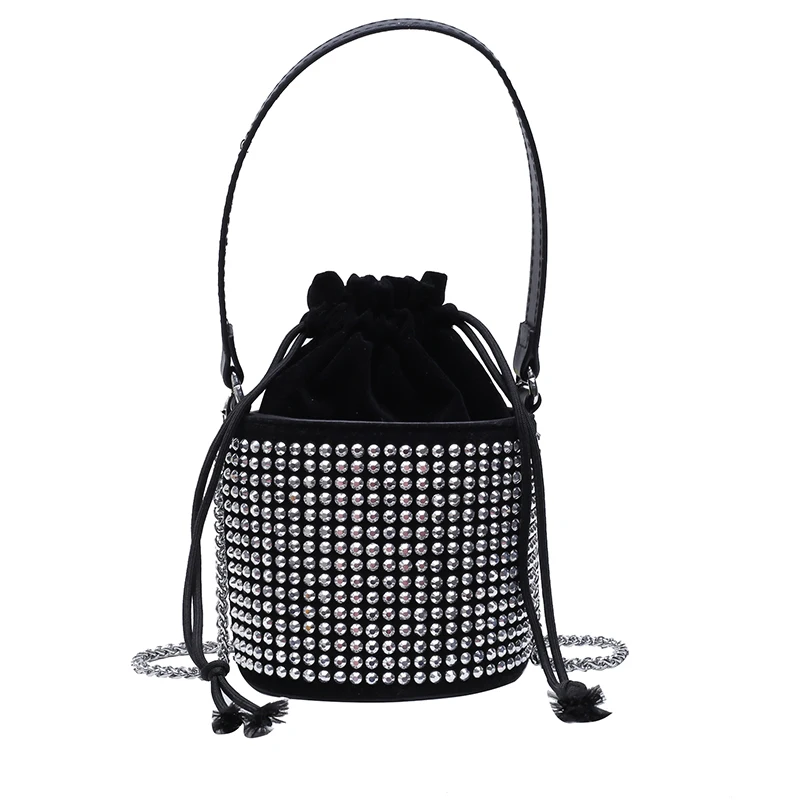 2021 Fashion Rhinestone Bucket Bag Women Handbags Clutch Fashion Vintage Shoulder Bags Small Crossbody Bags Drawstring Bags
2021 Fashion Rhinestone Bucket Bag Women Handbags Clutch Fashion Vintage Shoulder Bags Small Crossbody Bags Drawstring Bags