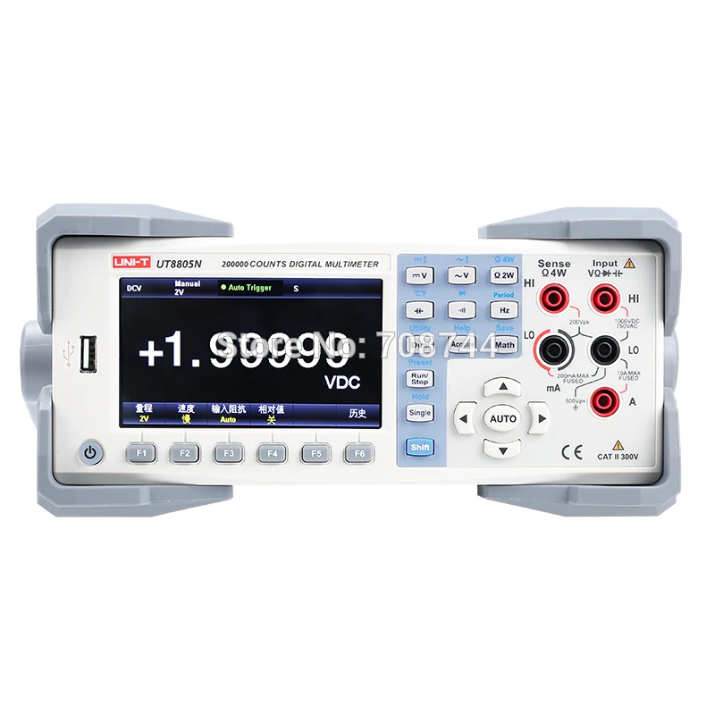 UNI-T UT8805N Benchtop Digital Multimeter 5-bit Semi-automatic Range True RMS Digital Multimeter / Data Storage 
UNI-T UT8805N Benchtop Digital Multimeter 5-bit Semi-automatic Range True RMS Digital Multimeter / Data Storage