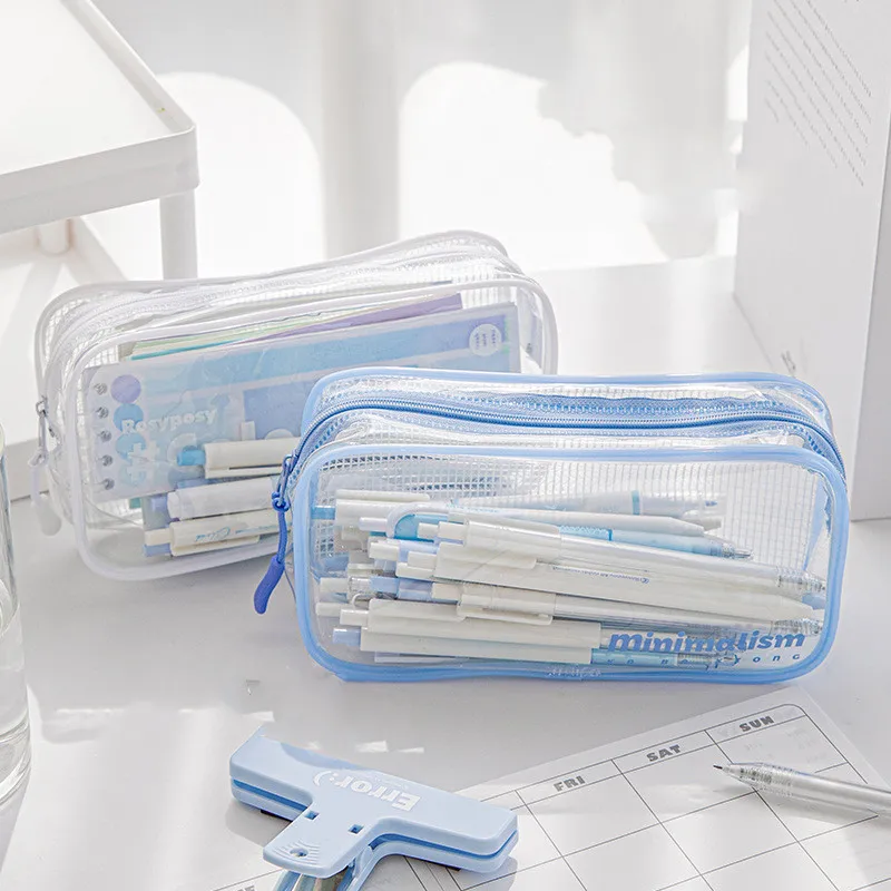 New Large Capacity Transparent Pencil Bag PVC Waterproof Stationery Storage Pen Bag Cosmetic Storage Bag School Office Supplies
New Large Capacity Transparent Pencil Bag PVC Waterproof Stationery Storage Pen Bag Cosmetic Storage Bag School Office Supplies