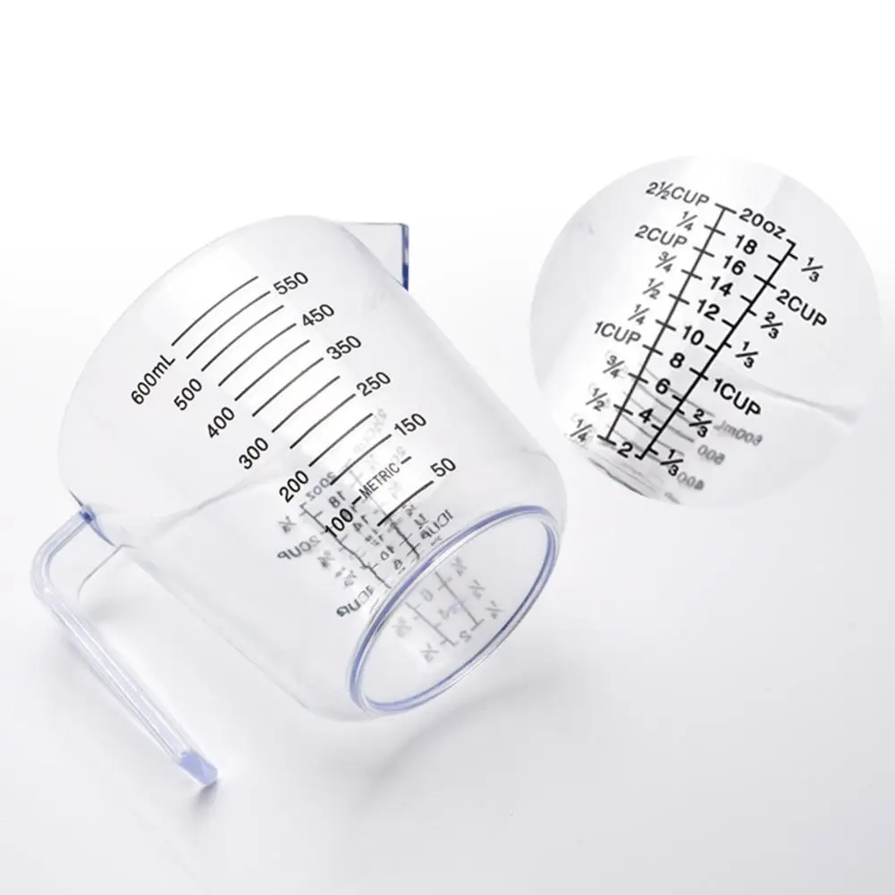 600ml Plastic Measuring Cup with Handle Transparent Blue Mug Pour Spout Clear Liquid Measure Jug Cup Egg Beater Cup Baking Tools
600ml Plastic Measuring Cup with Handle Transparent Blue Mug Pour Spout Clear Liquid Measure Jug Cup Egg Beater Cup Baking Tools