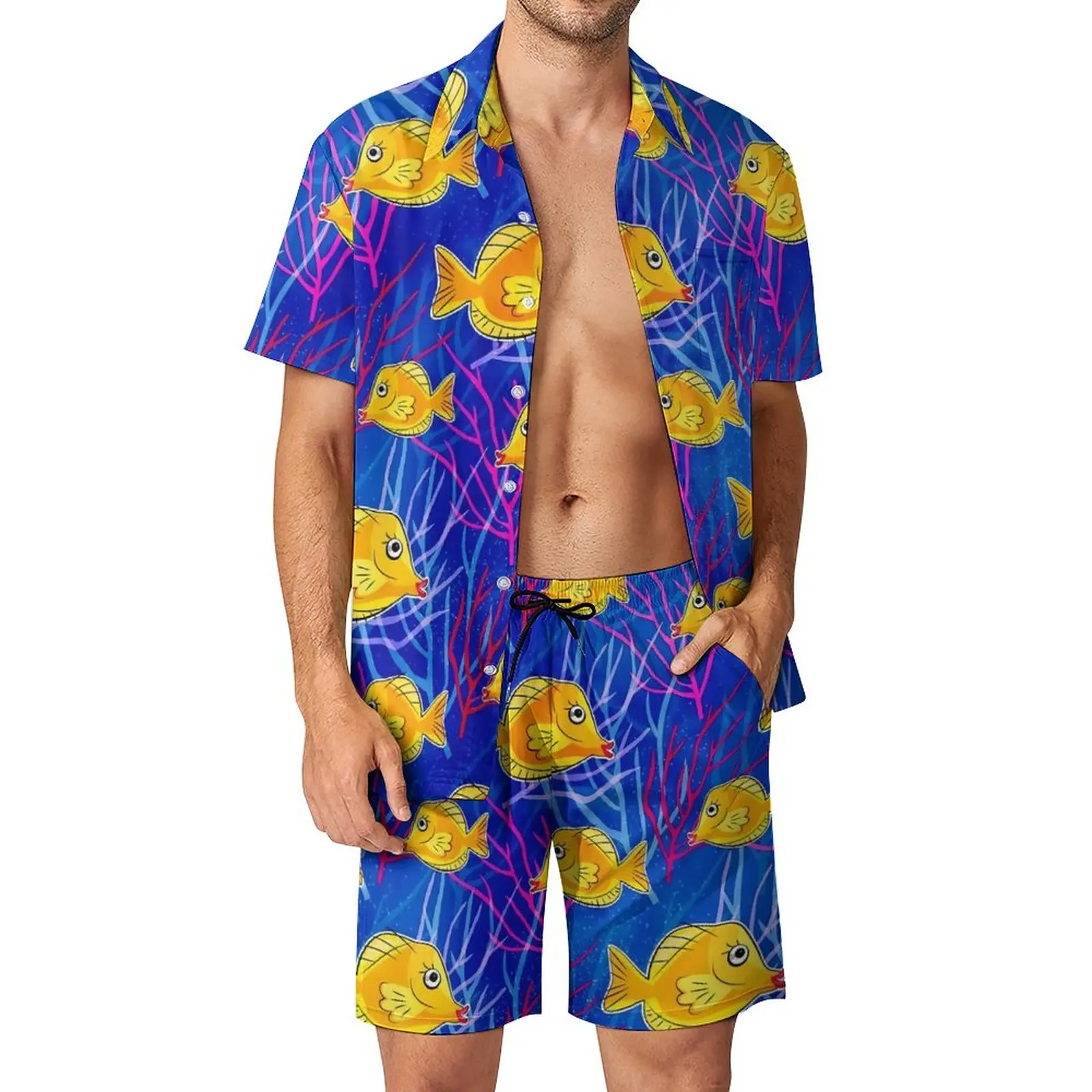 Tropical Marine Men Sets Yellow Tang Fish Print Casual Shorts Summer Hawaii Beach Shirt Set Short Sleeve Graphic Oversized Suit
Tropical Marine Men Sets Yellow Tang Fish Print Casual Shorts Summer Hawaii Beach Shirt Set Short Sleeve Graphic Oversized Suit