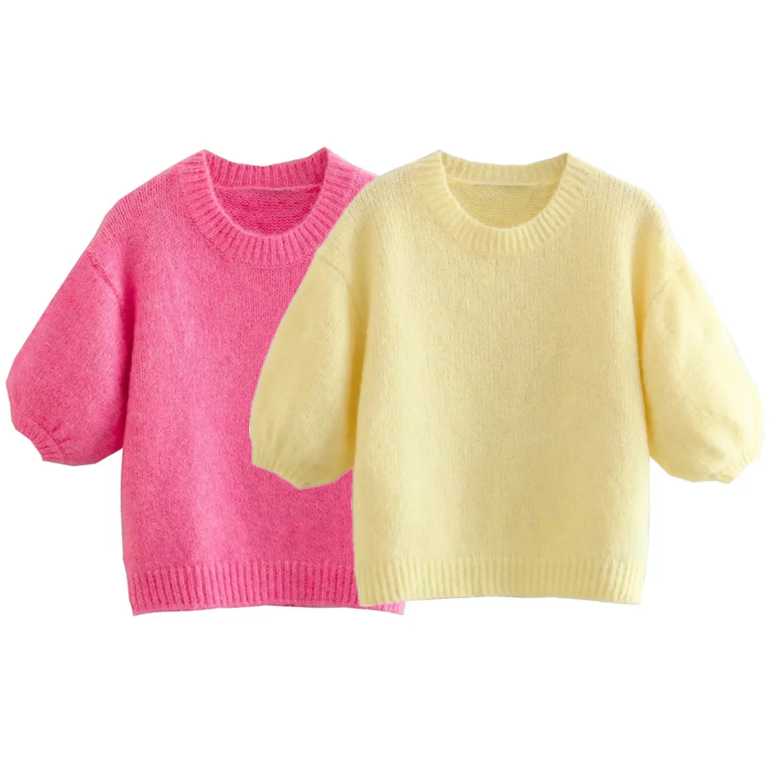 Jenny&Dave 2023 Fashion Colorful O-neck Puff Sleeve Short Knitwear Autumn Sweaters Women Tops
Jenny&Dave 2023 Fashion Colorful O-neck Puff Sleeve Short Knitwear Autumn Sweaters Women Tops