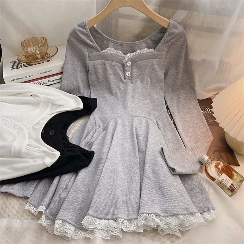 Новинка 2023, корейское весеннее платье, тонкое женское кружевное платье с длинным рукавом, платье с завышенной талией, элегантные женские платья, мини-платья WZ2153
Новинка 2023, корейское весеннее платье, тонкое женское кружевное платье с длинным рукавом, платье с завышенной талией, элегантные женские платья, мини-платья WZ2153